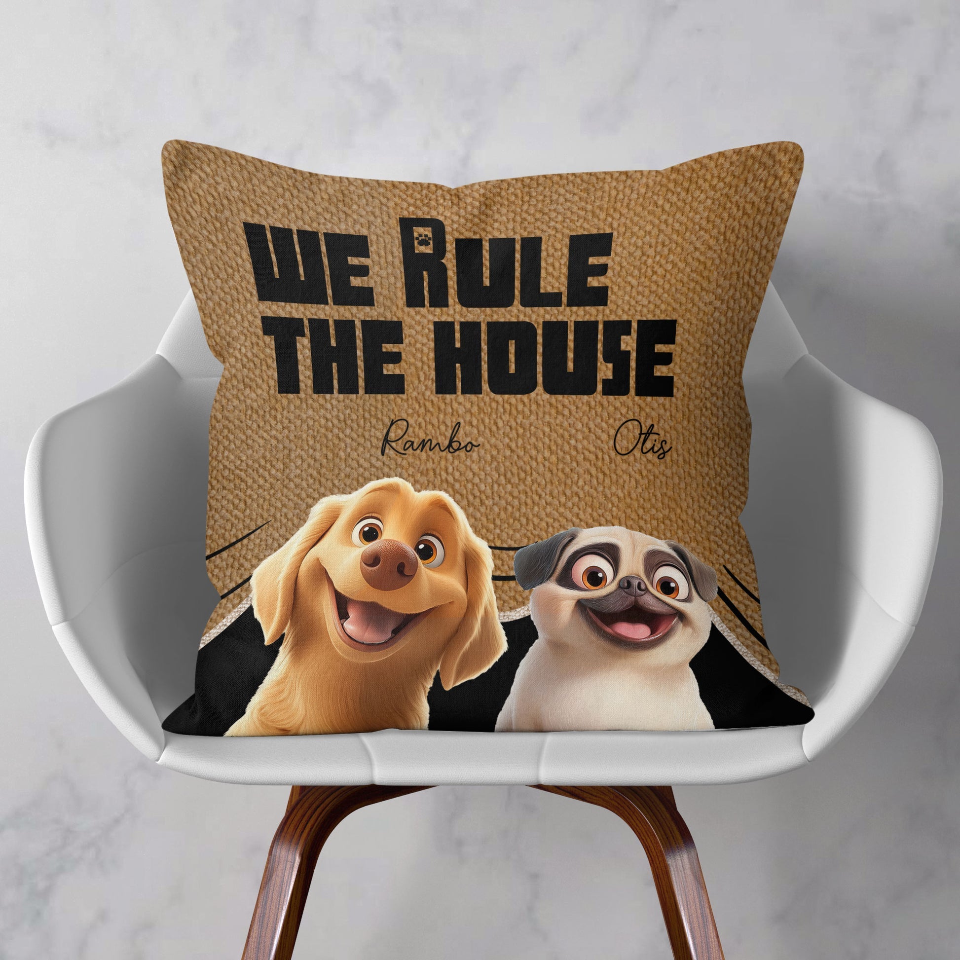 We Rule The House” Dog Pillow Cover