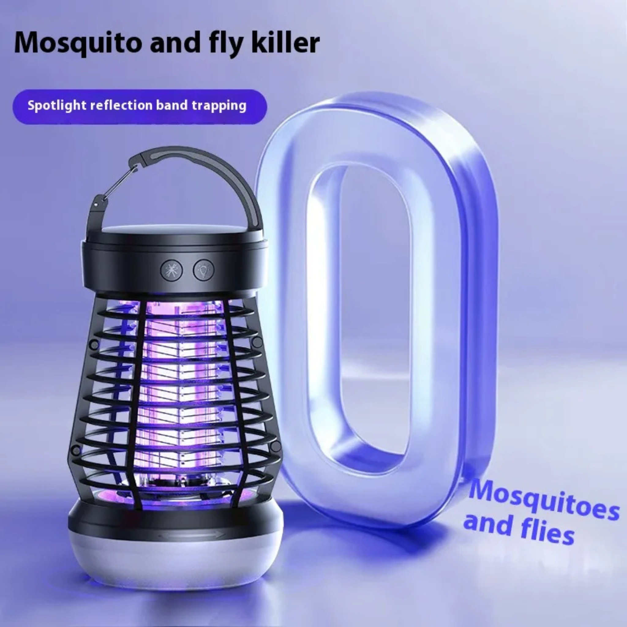 Bug Zapper — 2-in-1 UV Mosquito Killer Lamp with Night Light, USB Rechargeable, Indoor & Outdoor